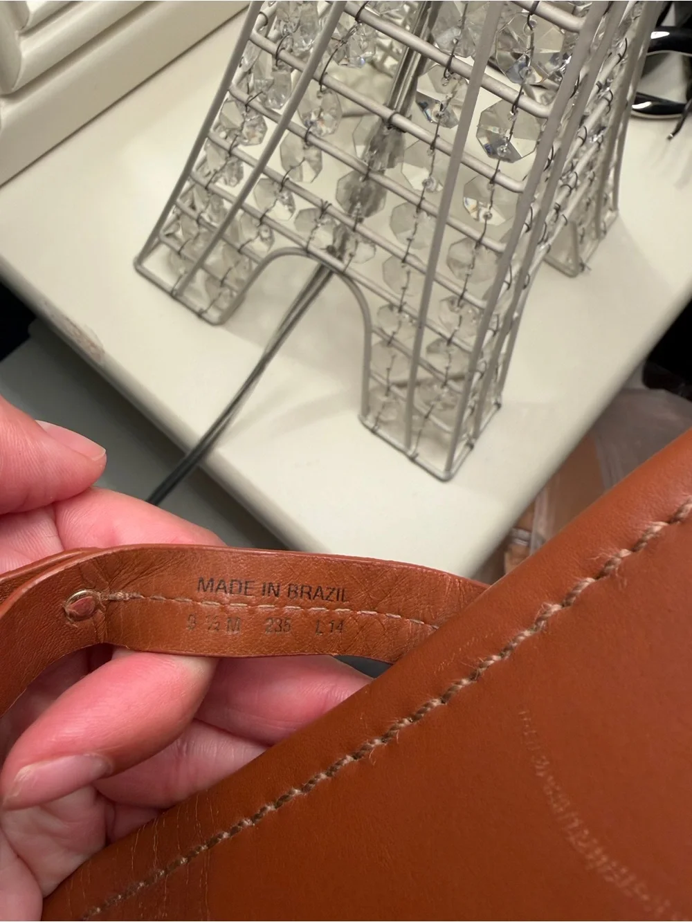 Tory Burch Leather Logo Thong Sandals in brown